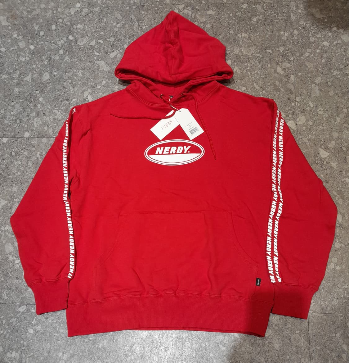 💥(새상품) 널디 후드 레드 (S) 
 상품이미지1