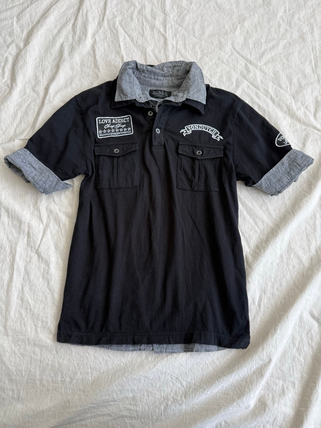 본더치 레이어드 반팔 탑 상품이미지1