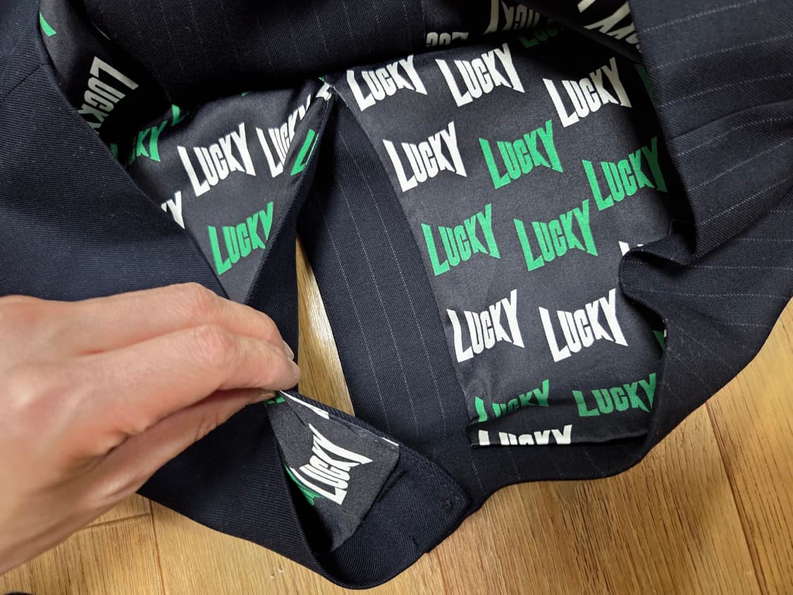 럭키슈에뜨(LUCKYCHOUETTE) 스트라이프 더블자켓 프리 새상품 상품이미지9