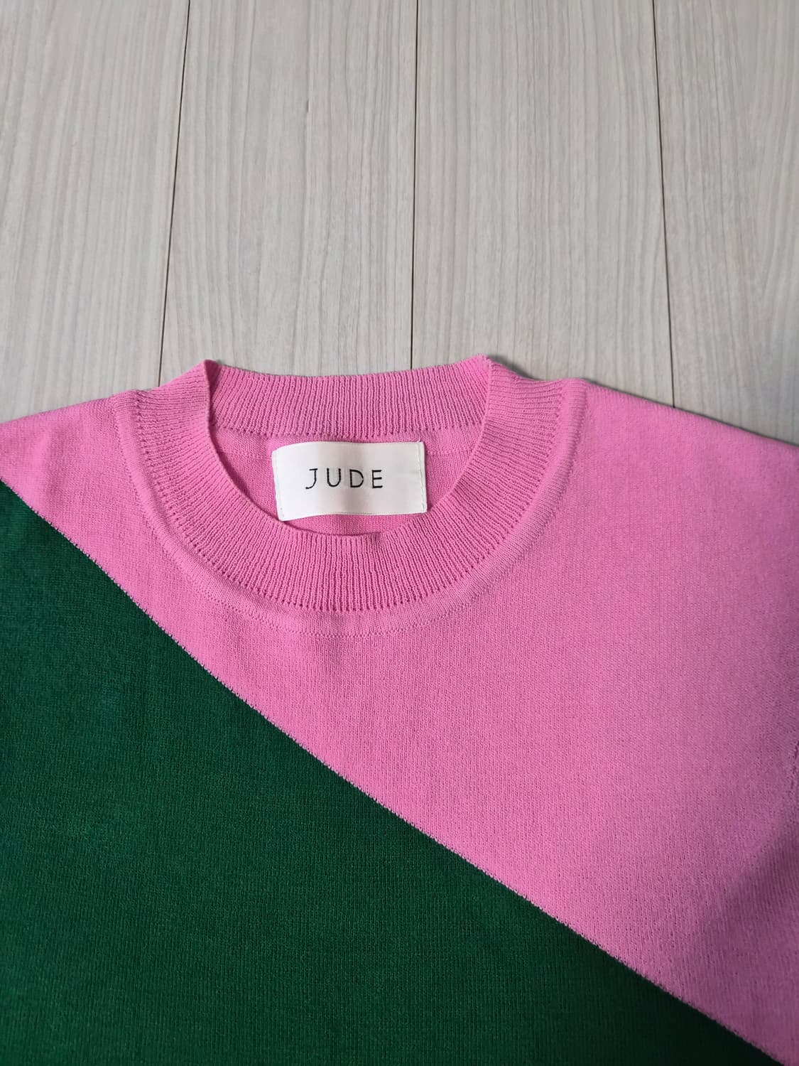 새상품 JUDE 배색 기하학 니트 베스트 (조끼) 상품이미지3