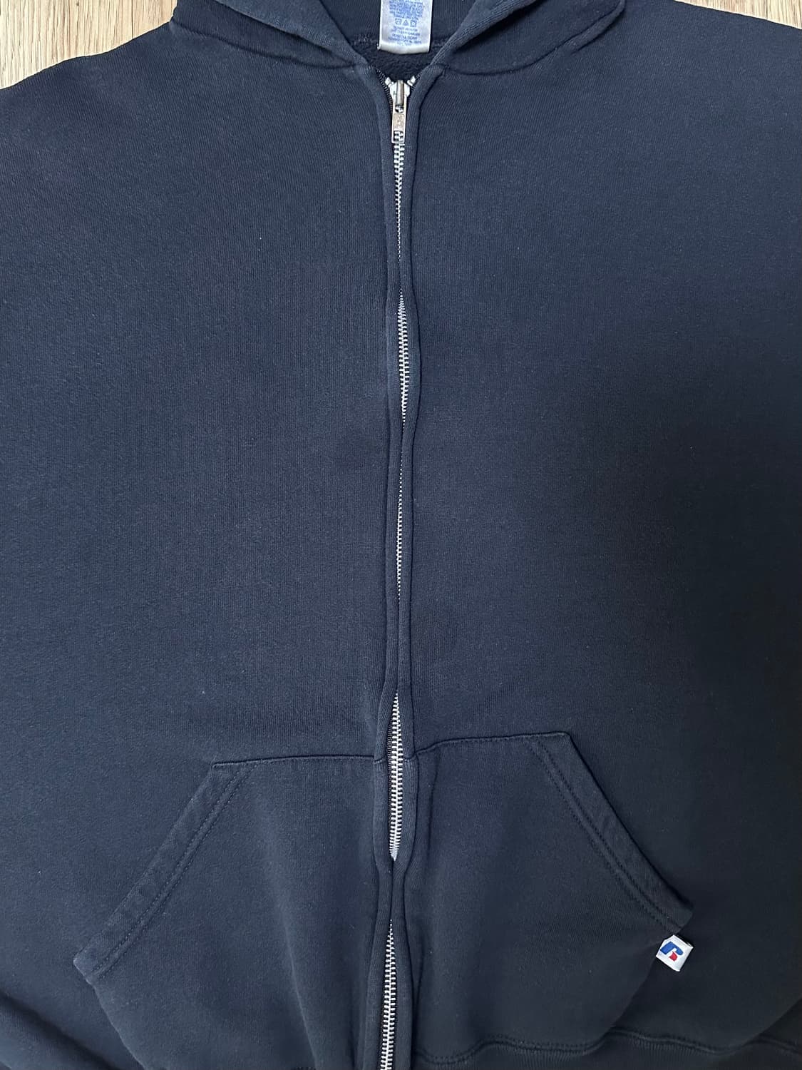 빈티지 러셀 후드집업 블랙 L 상품이미지7