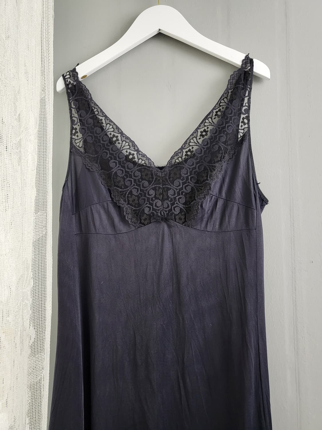 빈티지 블랙 레이스 슬립 원피스 상품이미지1