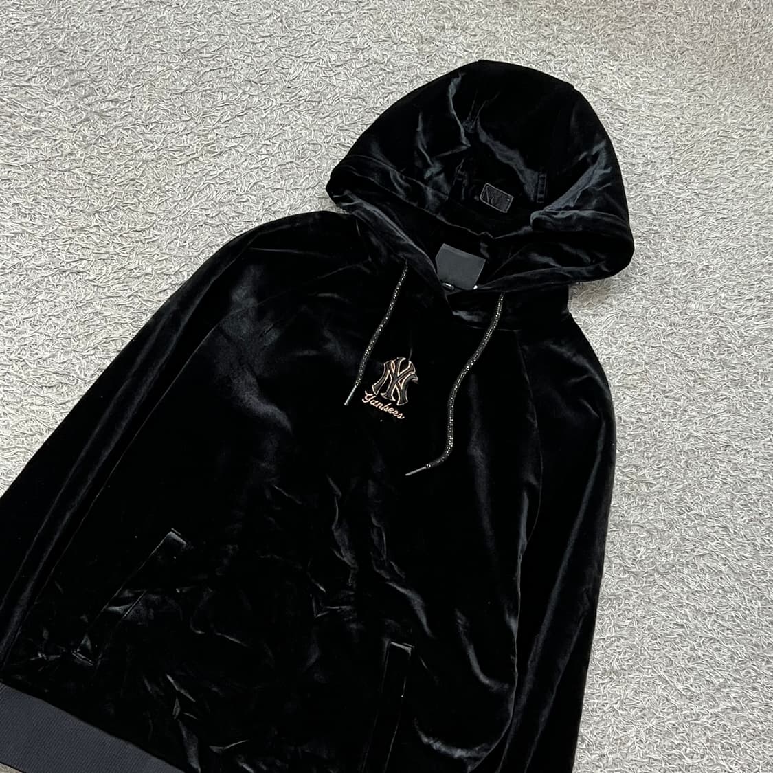 [우먼90-95] Mlb 벨벳 후드티 상품이미지1