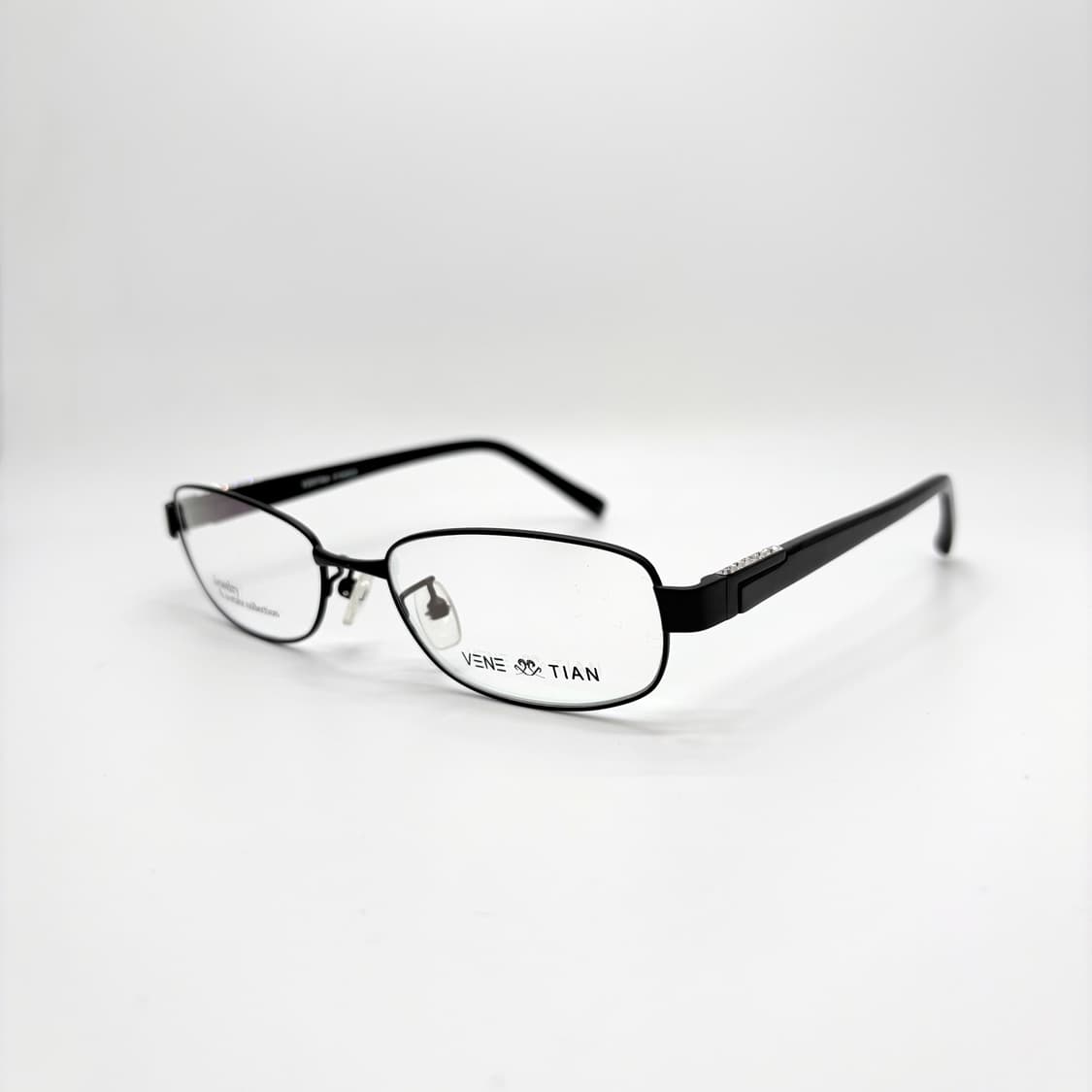 VENETIAN 큐빅 블랙 사각 빈티지메탈테 상품이미지1