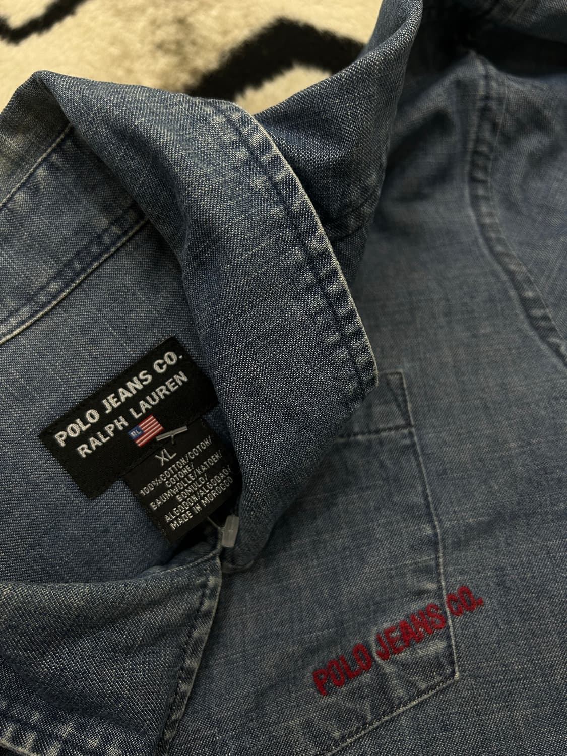 [XL]90s Polo Jeans 데님 셔츠 상품이미지5