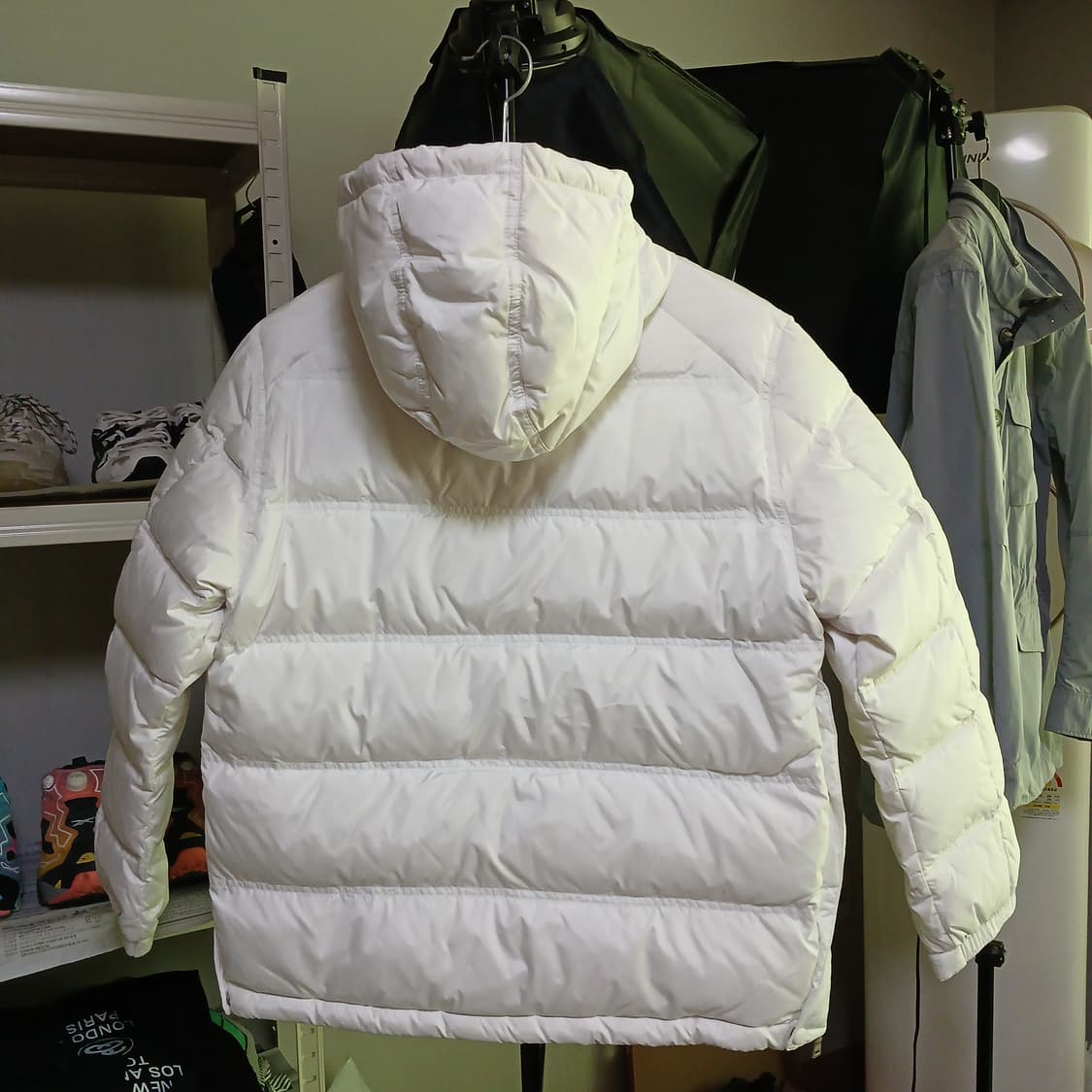 택붙은 미사용 jeep 지프 성조기 아노락 덕다운 패딩 자켓 겨울 상품이미지3