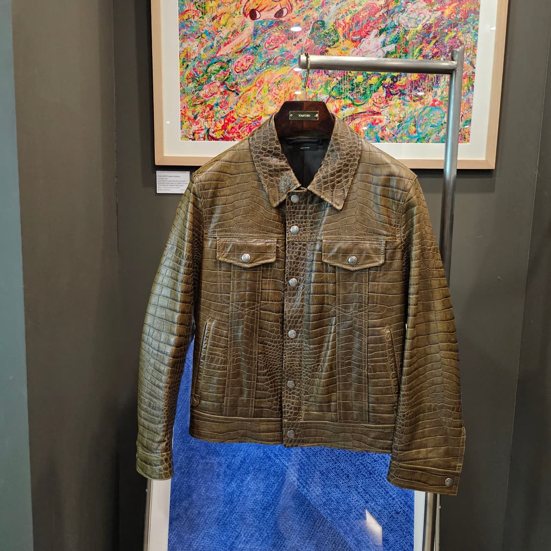 톰포드 무광크록이펙트 엠버서더 트러커 가죽자켓 상품이미지2