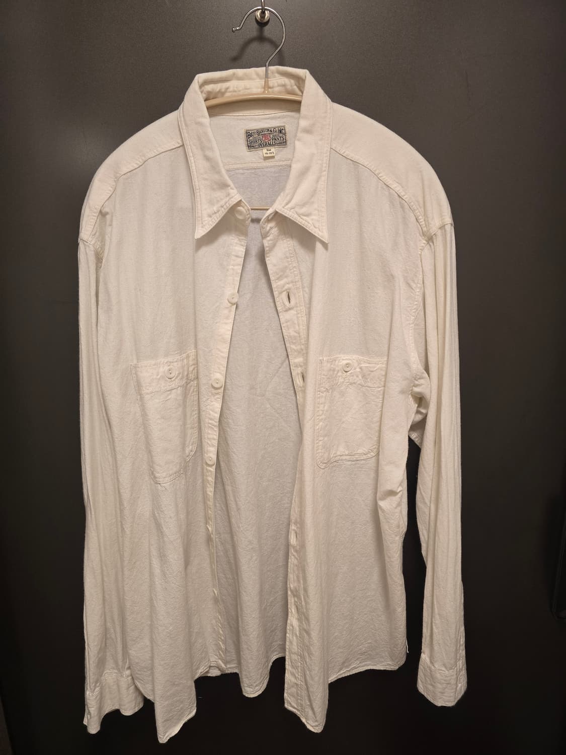 버즈릭슨 샴브레이 셔츠 화이트 XXL 상품이미지2