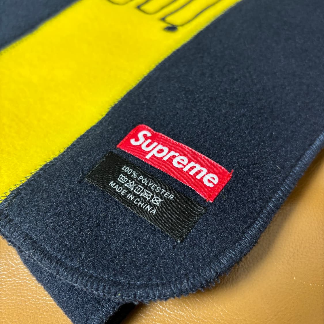 슈프림 머플러 목도리 투톤 네이비 옐로우 상품이미지2