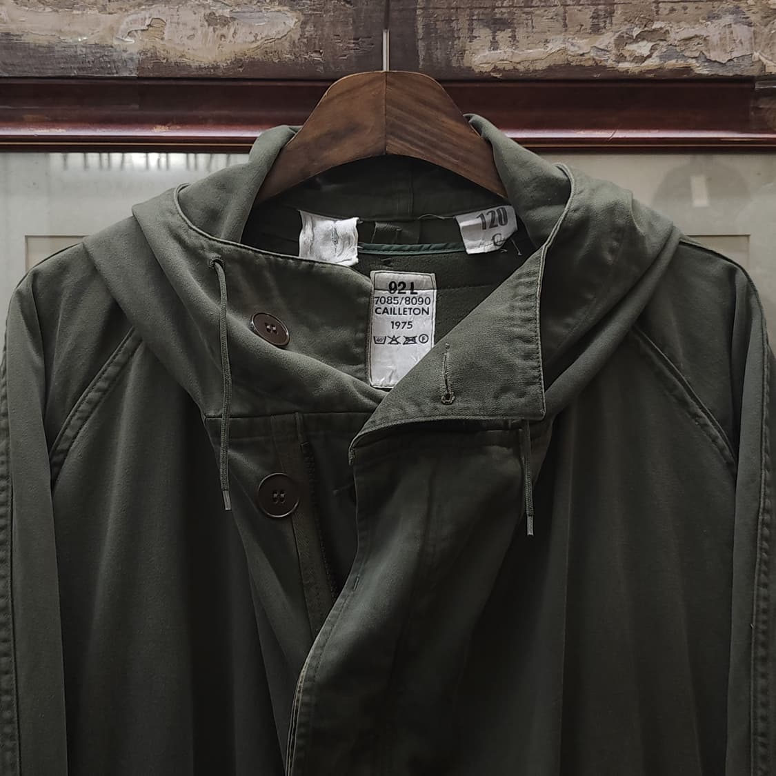 빈티지 프랑스군 m64 밀리터리 모즈파카 올리브 그린 페이딩 120C 상품이미지4