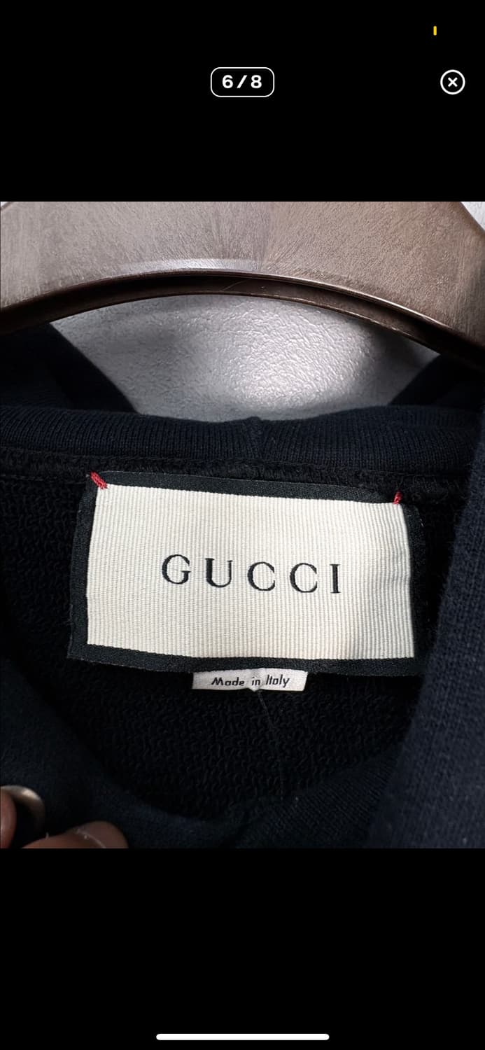 구찌 블랙 매니페스토 오버핏 후드티 H2419 상품이미지6