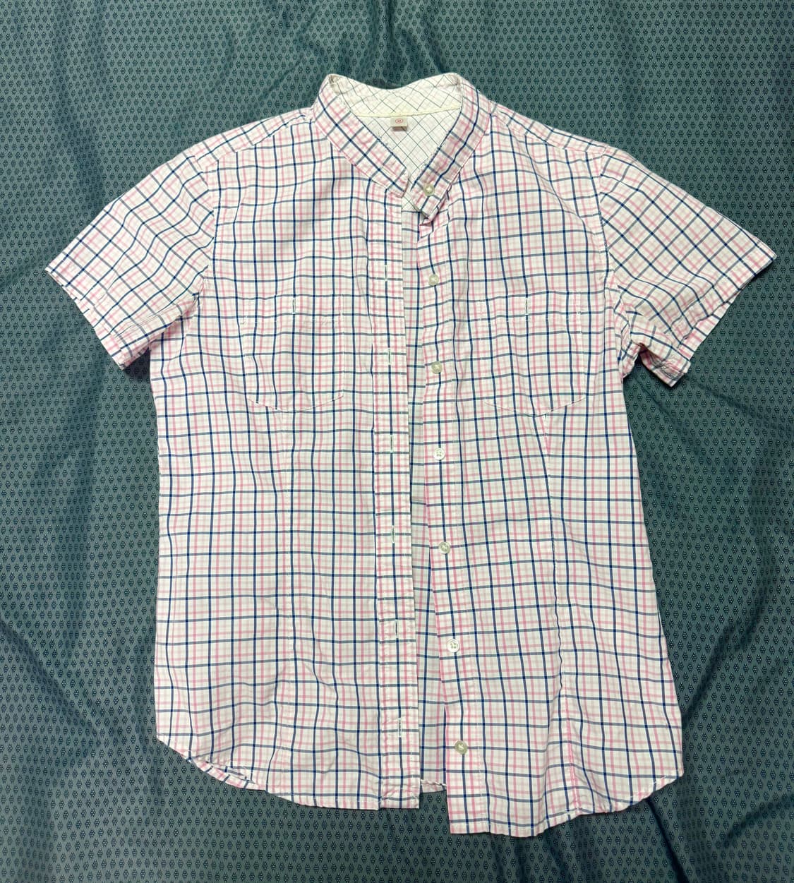 빈티지 체크 반팔셔츠 상품이미지1