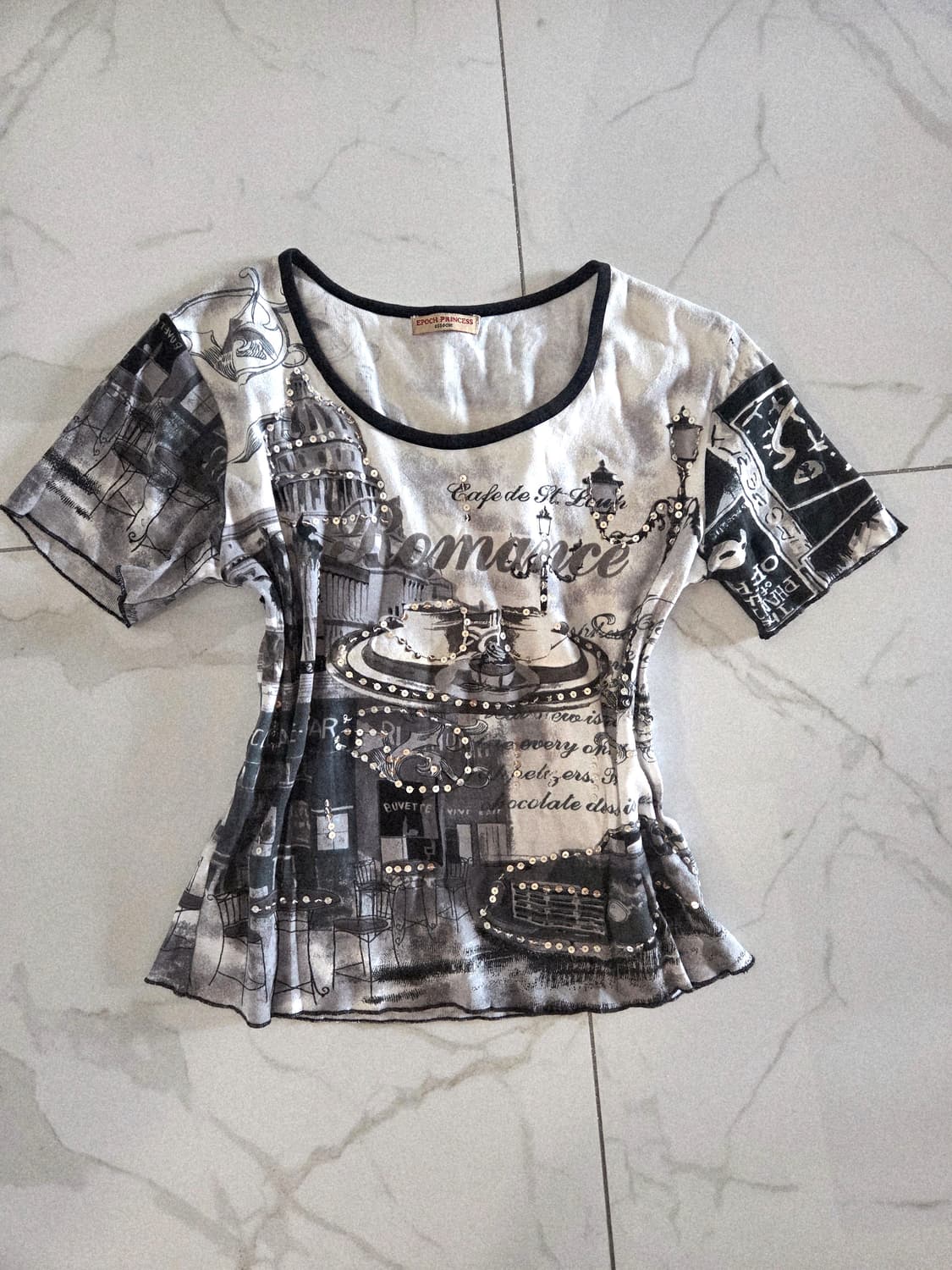 00's 스팽글 y2k t-shirt 상품이미지1