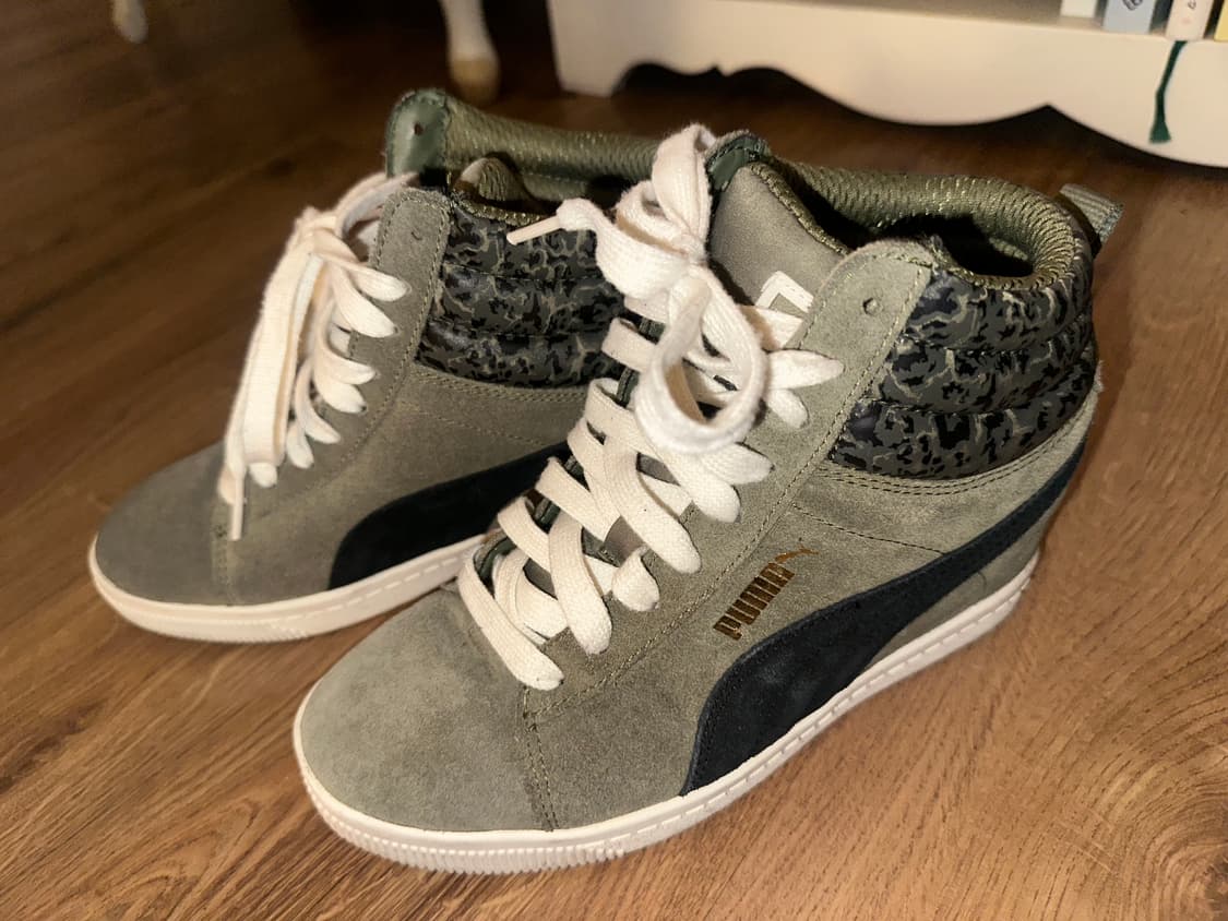 퓨마 카키 호피 웨지운동화 웨지스니커즈 상품이미지1