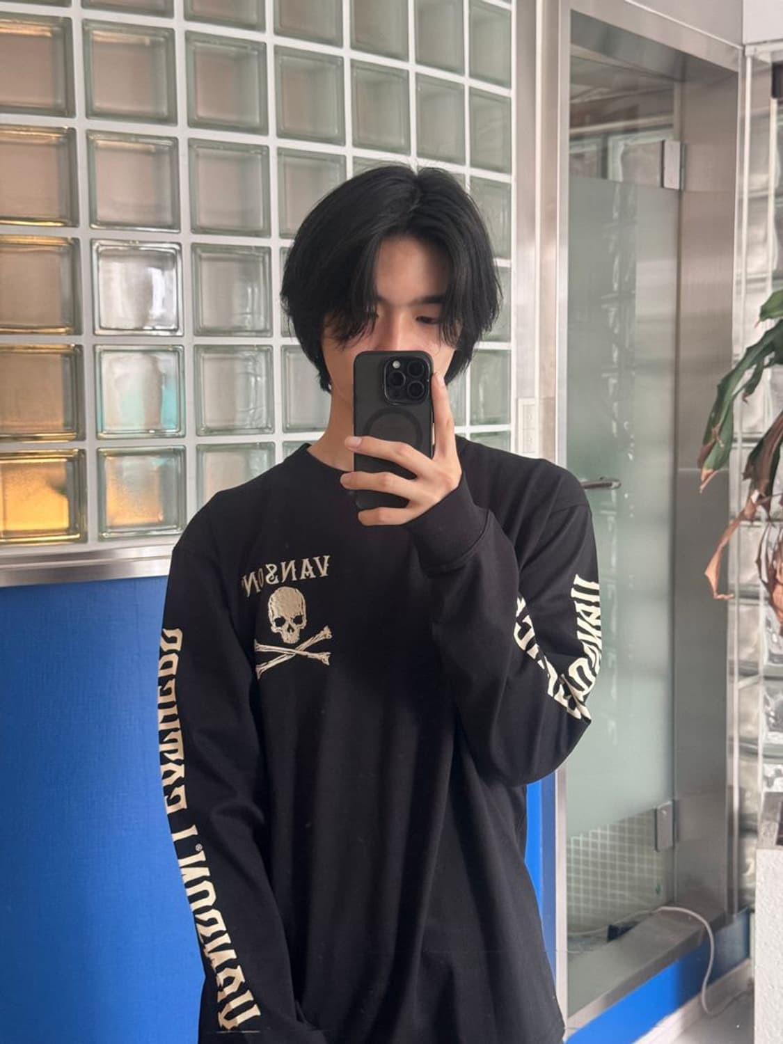 LOGO LONG SLEEVE 스컬 로고 긴팔 NVLT-2503 상품이미지2