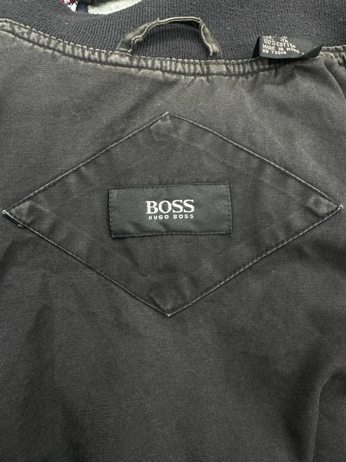 90s HUGO BOSS 페이디드 봄버 자켓 XL 상품이미지6