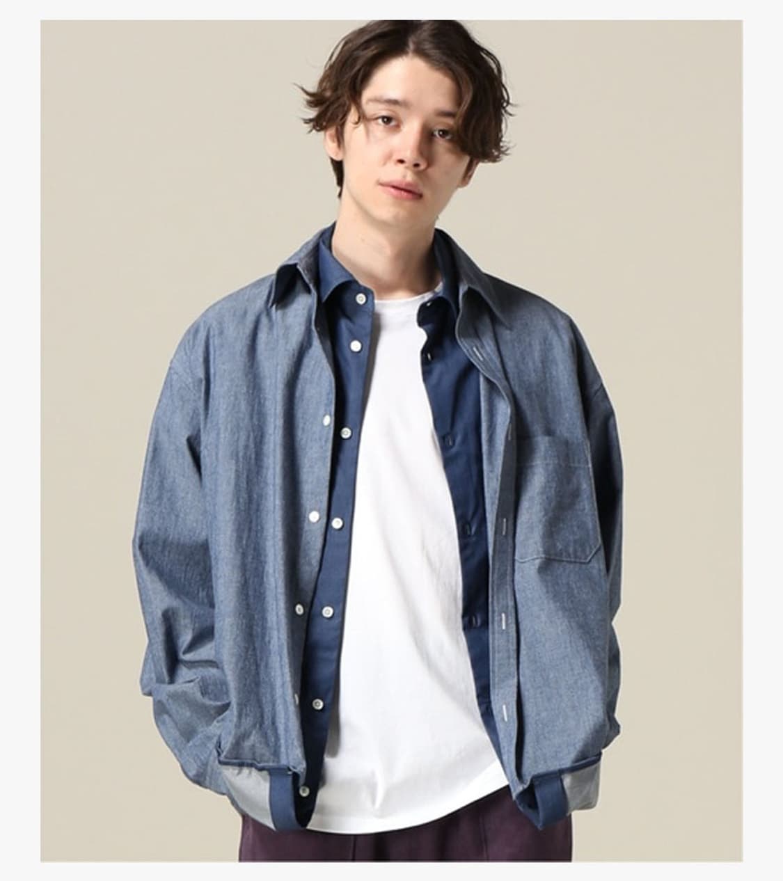 NEON SIGN - SANDWICH DENIM SHIRT 상품이미지4