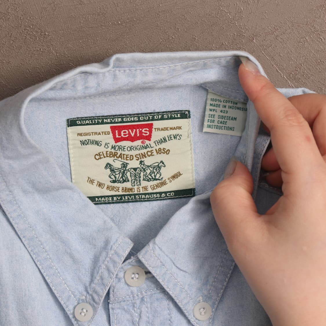 90's 리바이스 화이트탭 데님셔츠 A1712 상품이미지3
