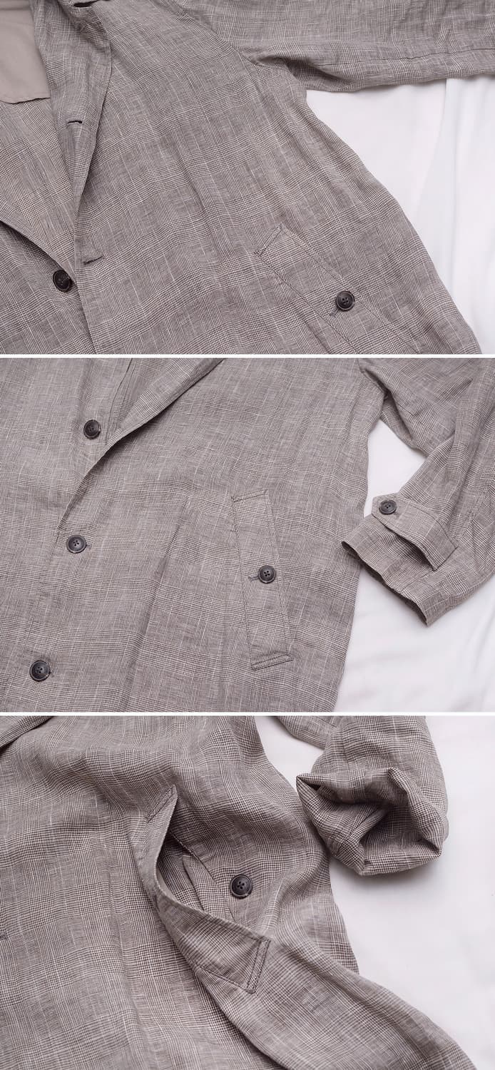 신품급) 시리즈 (series) 피그코팅 피지 린넨 롱자켓 (105+) 상품이미지8