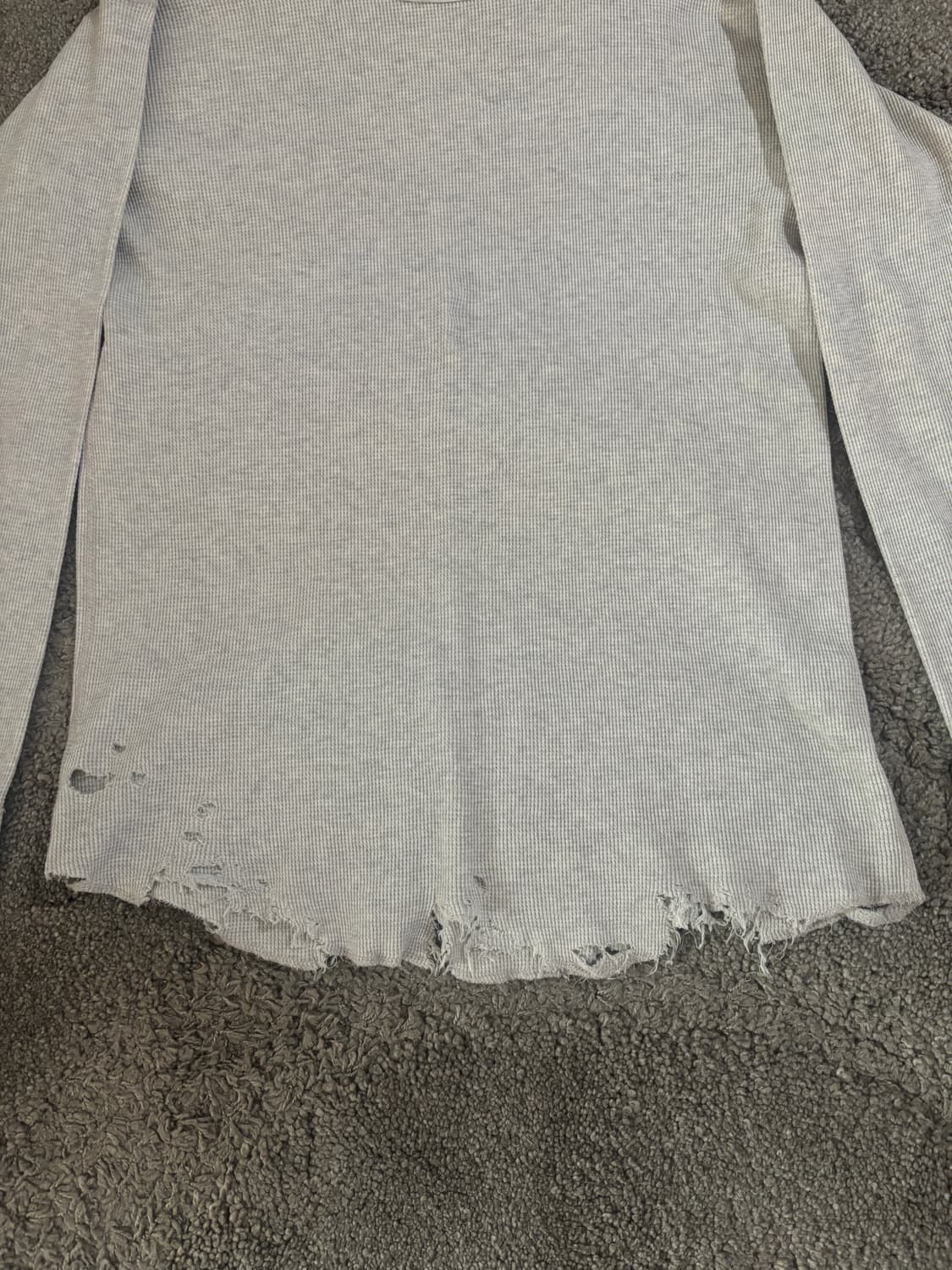 안셀름 데미지 와플 크루 롱슬리브 티셔츠 상품이미지2