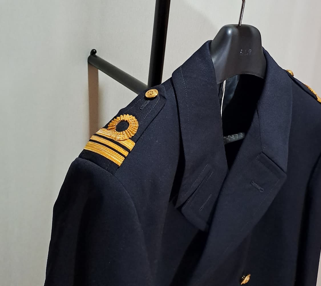 (택포) 밀리터리 금장 더블 코트 자켓 L B68 상품이미지3