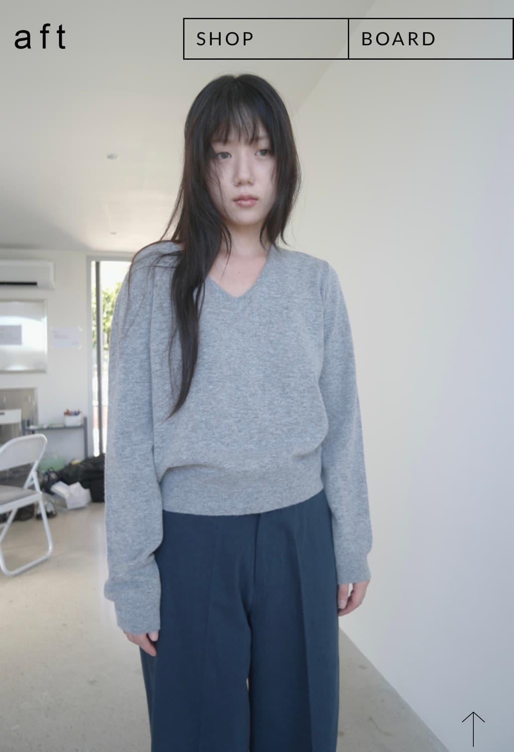 에프터먼데이 레드 캐시미어 니트 상품이미지2