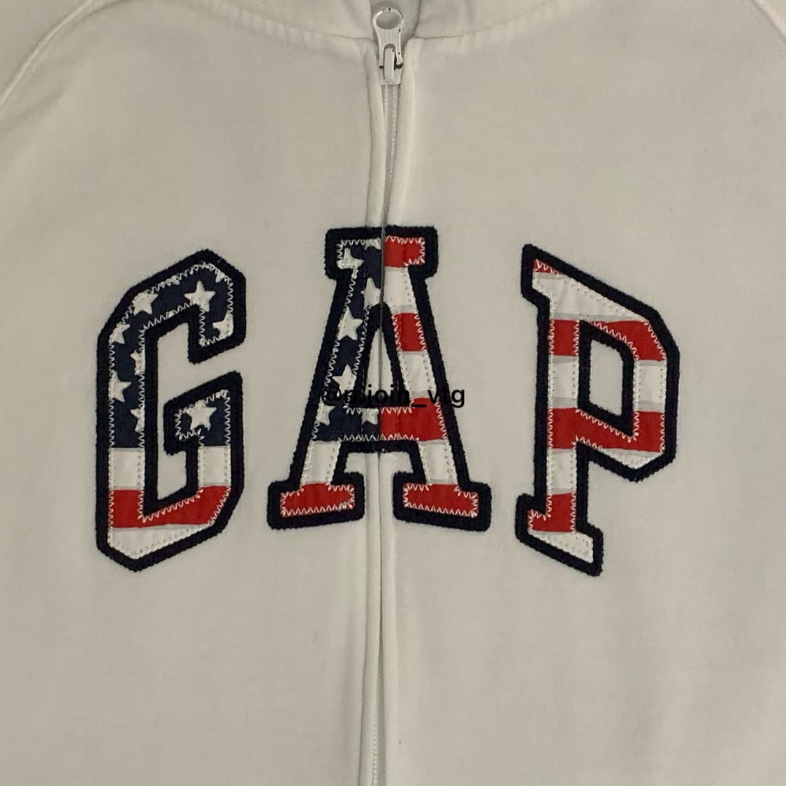 갭 성조기 화이트 후드집업 상품이미지4