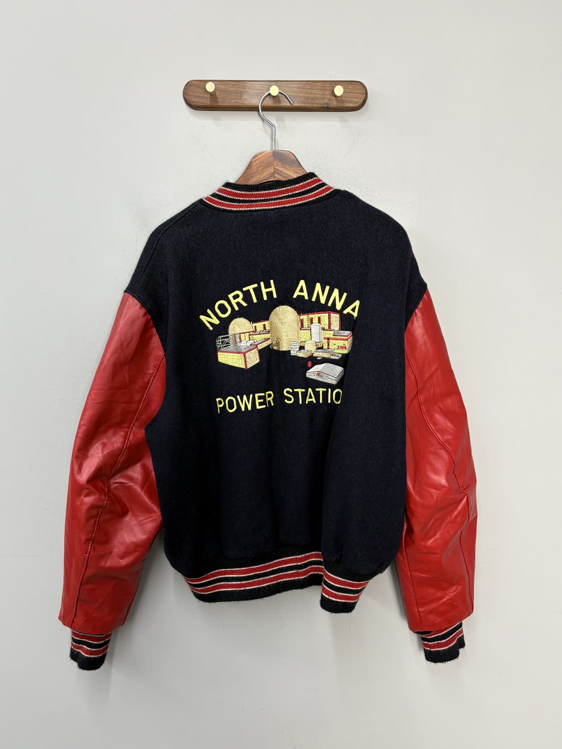 빈티지 DeLong 모직 레더 바시티자켓 A3661 상품이미지4