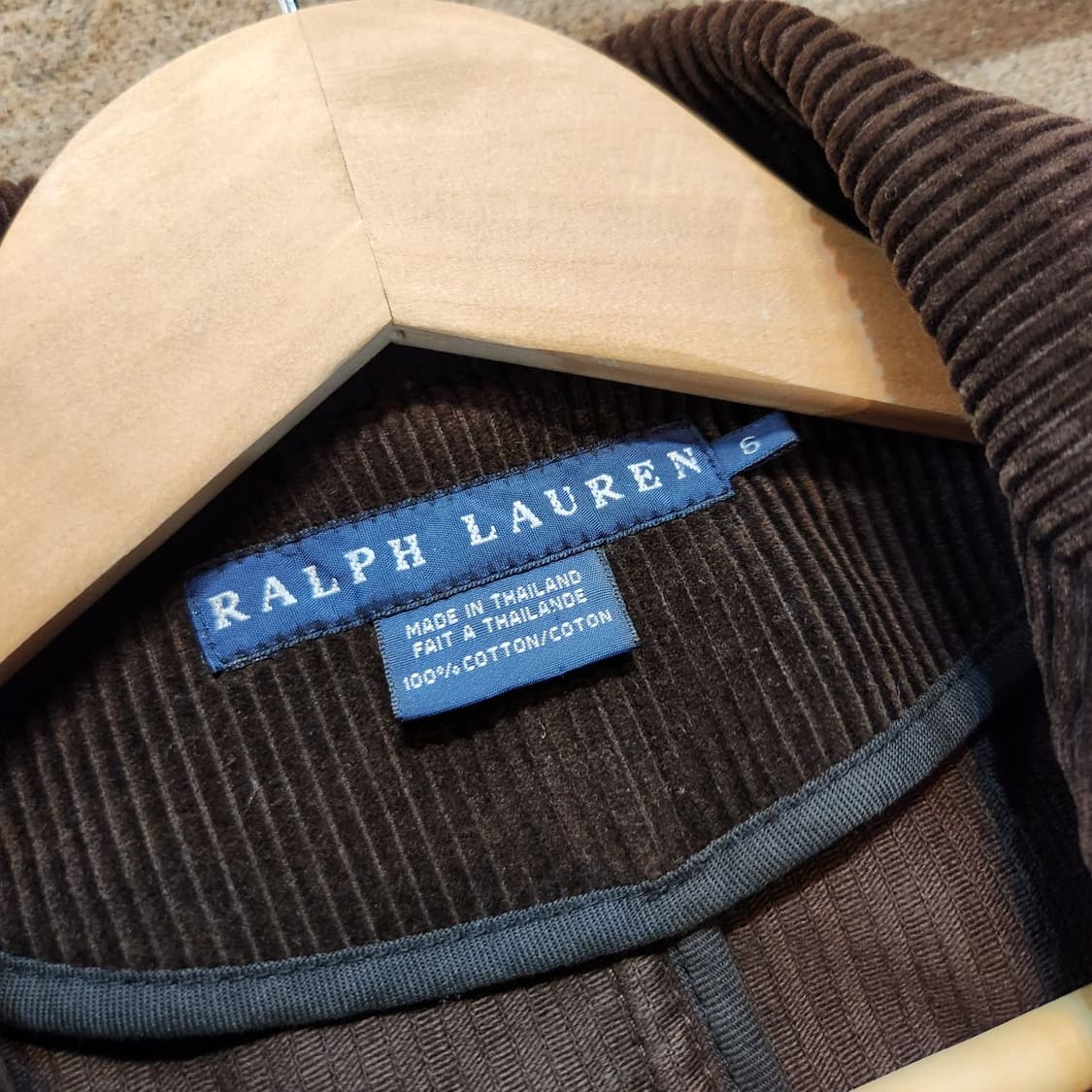 폴로랄프로렌 여성 브라운 코듀로이 3B 자켓 M 상품이미지2