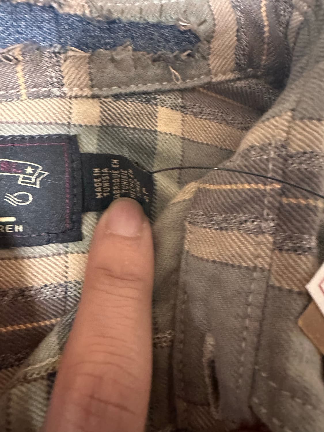 L사이즈 rrl 리페어 플레드 트윌 워크셔츠입니다. 상품이미지6