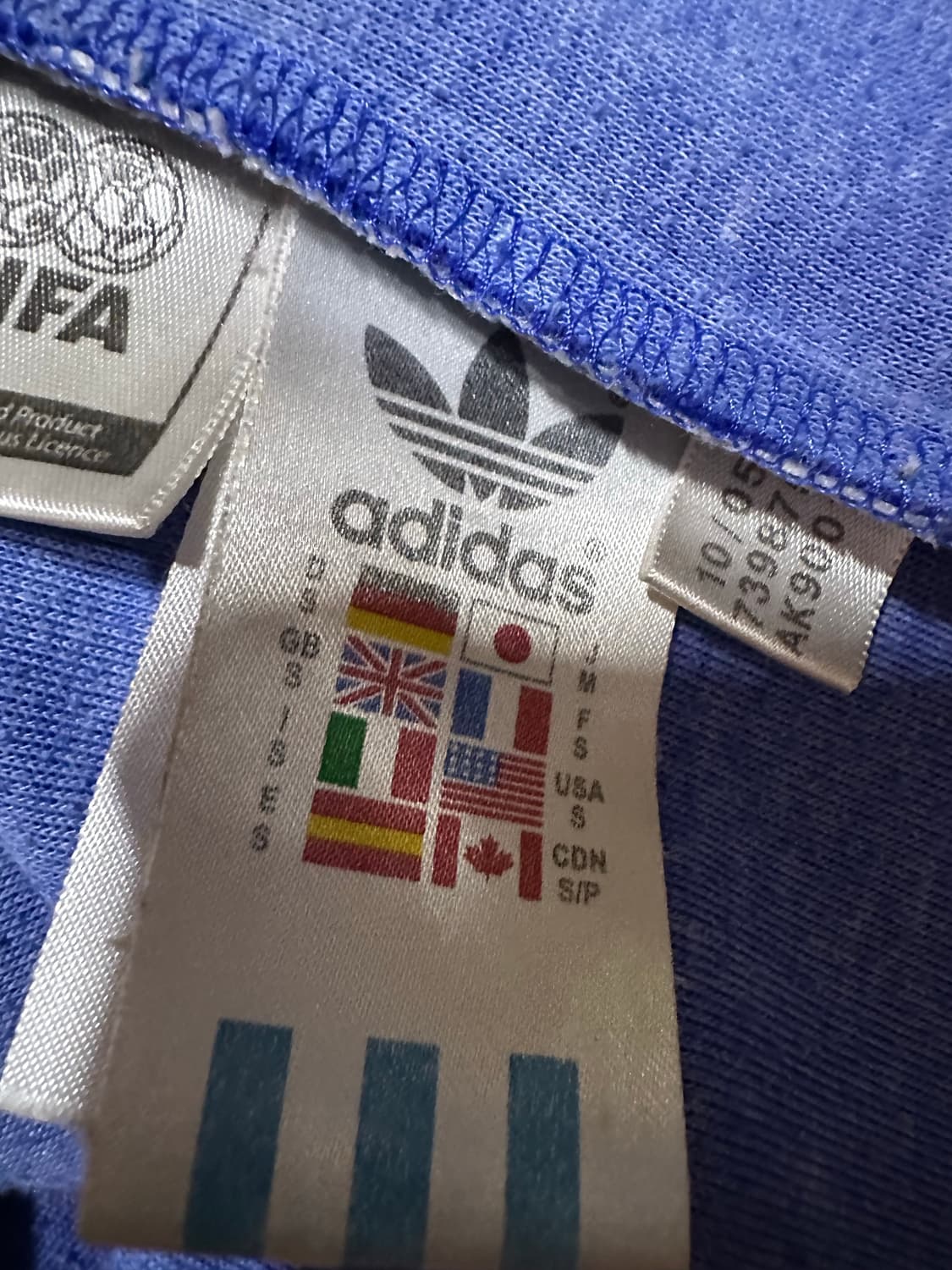 아디다스져지 아디다스 블루 화이트 레드 불꽃져지 아디다스 프랑스 국대  상품이미지7