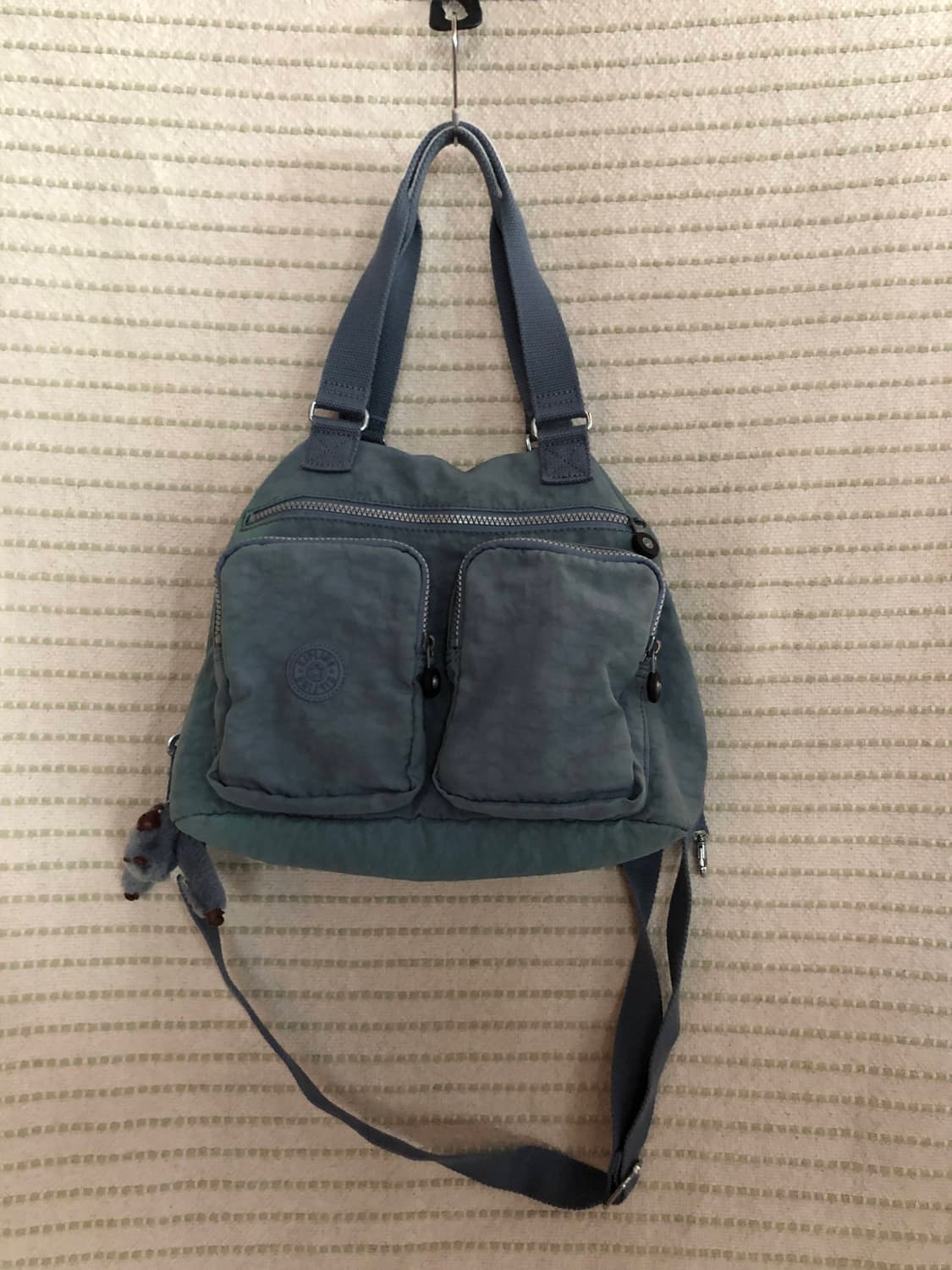 빈티지 키플링 Y2K 그레이 블루 나일론 숄더백 토트백 크로스백 상품이미지1