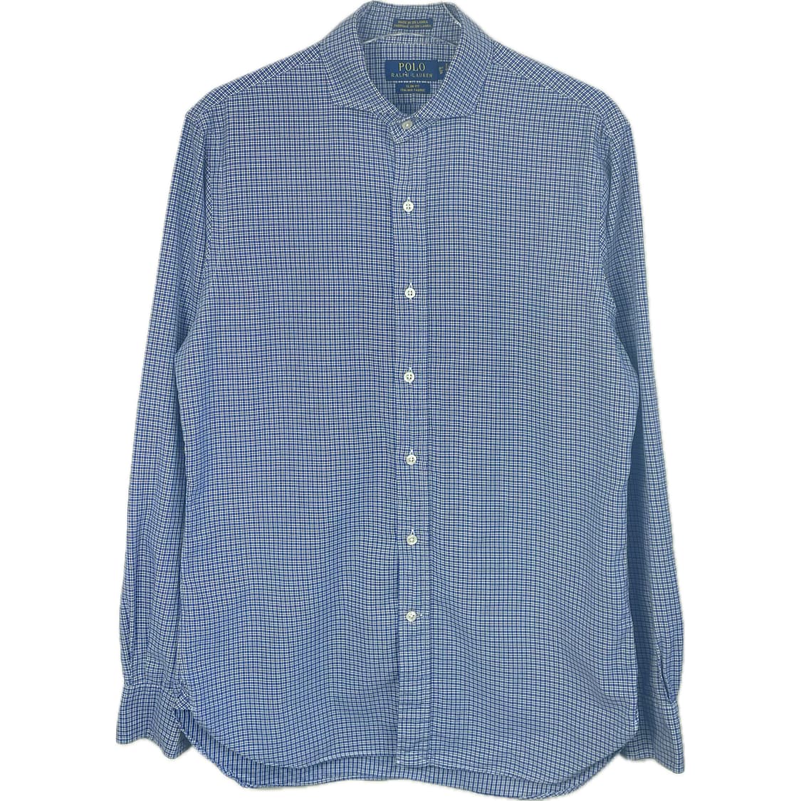 [M] 폴로 랄프로렌 블루 체크 셔츠 ITALY FABRIC 상품이미지1