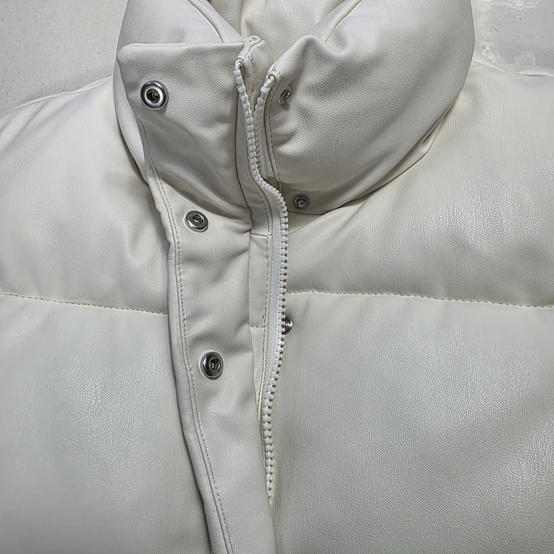 0794 zara 자라 하이넥 숏 크롭 푸퍼 패딩 조끼 베스트 M 상품이미지5