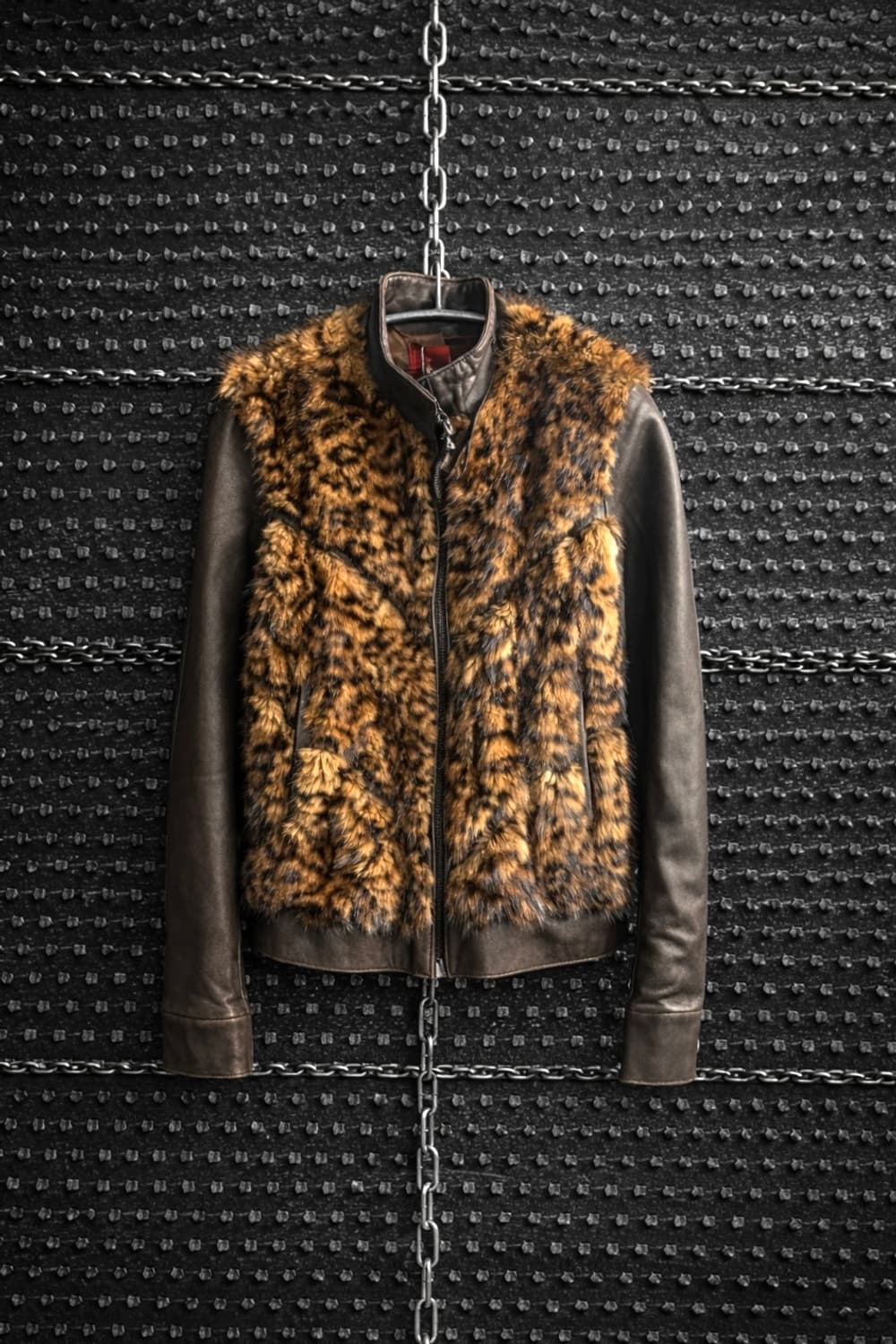 Anovella 레오파드 레더자켓 상품이미지1