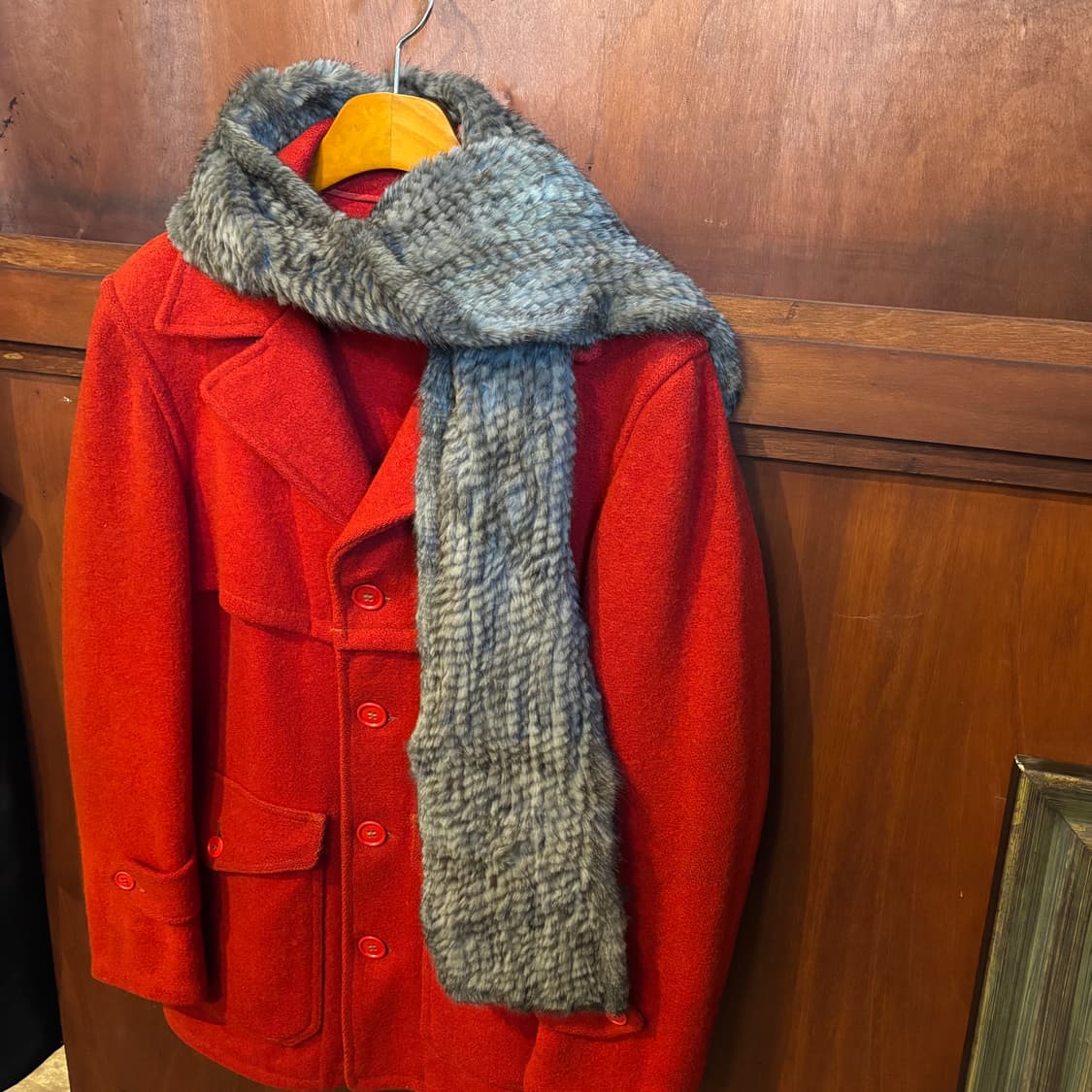 천연밍크 니팅 목도리 딥그레이 상품이미지2