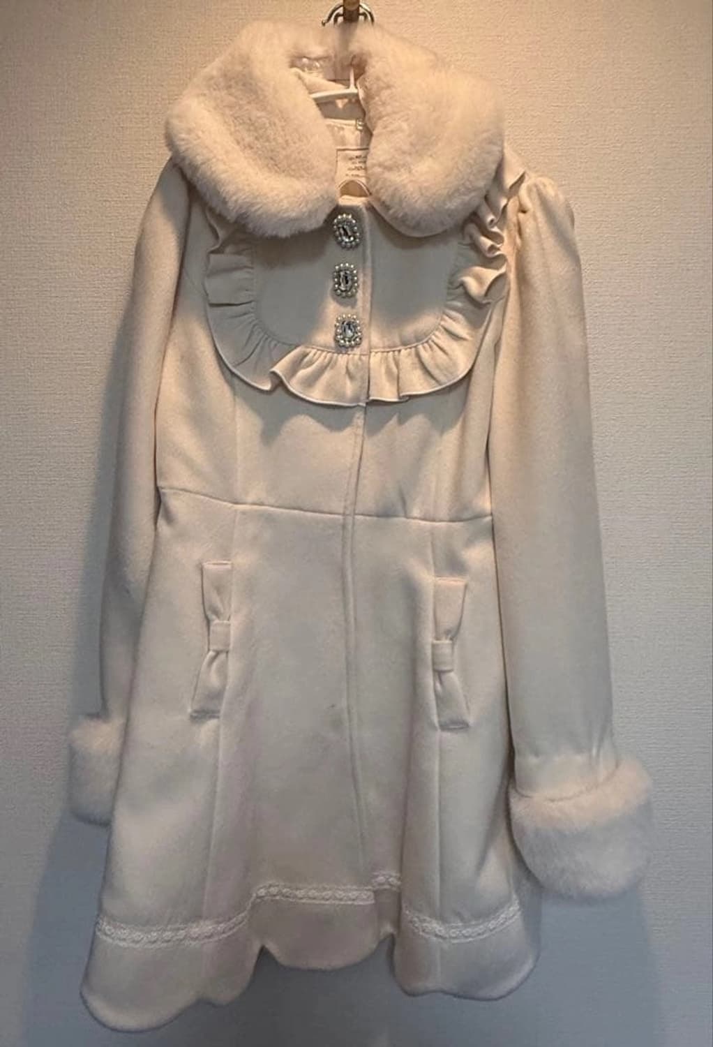 앙크루즈 리본 비쥬 코트 히메갸루 라떼갸루 달천깔 양산형 상품이미지2