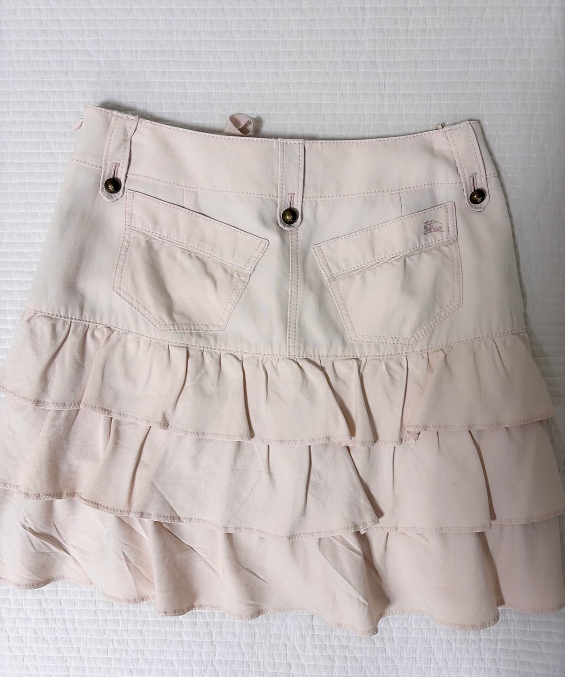 히메갸루 라떼갸루 버버리 블루라벨 핑크 리본 프릴 스커트 리즈리사 상품이미지4