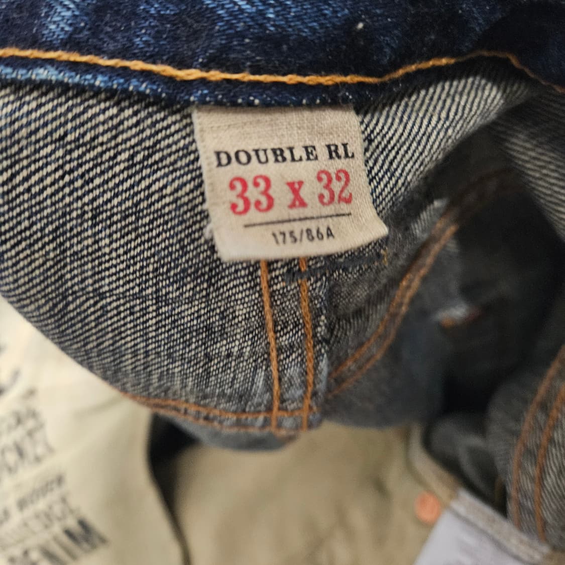 RRL 기빈스진 33/32 빈티지 파이브포켓 데님 givins 워싱진 상품이미지5