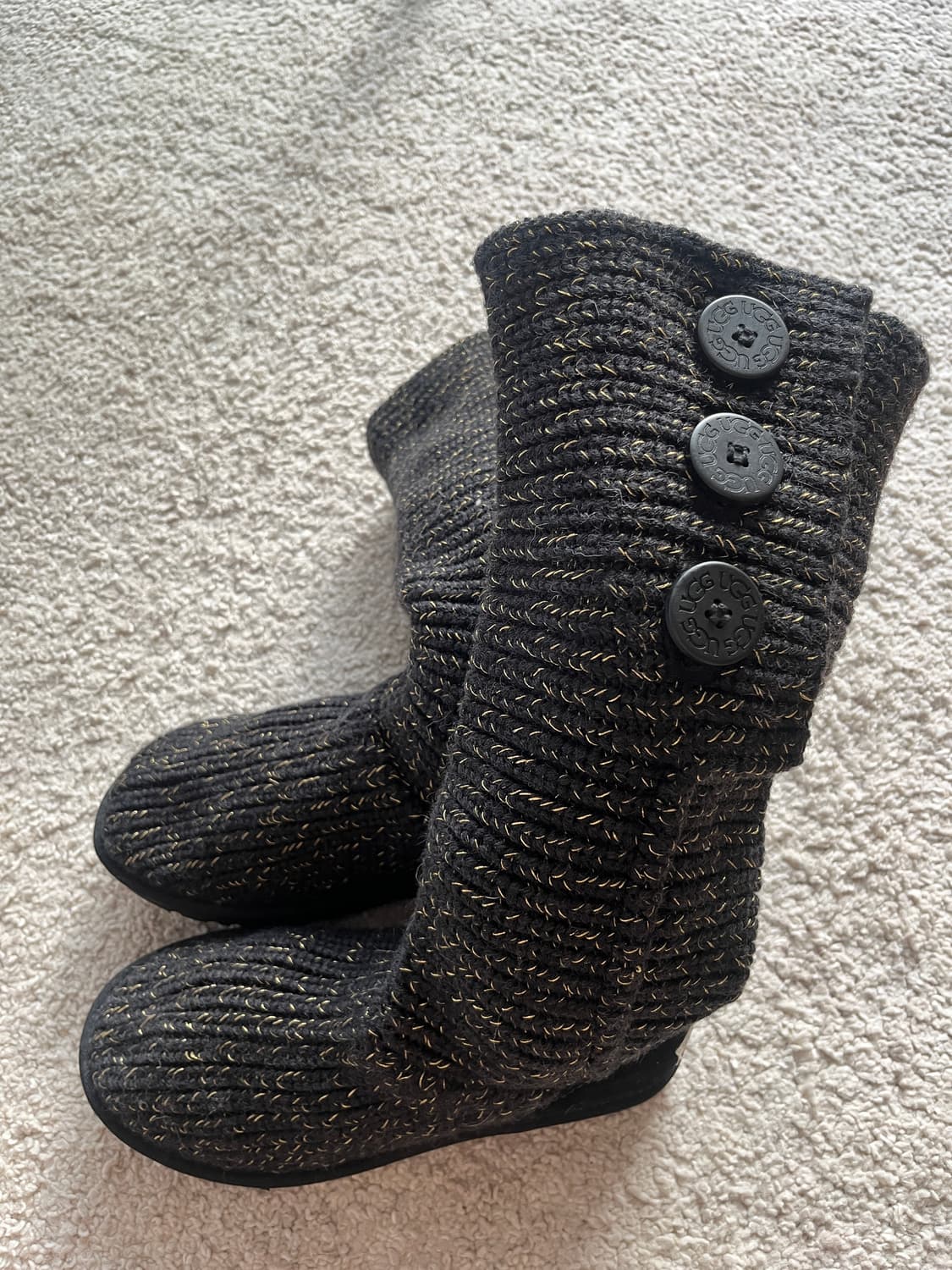 (새상품 희귀템) 어그 니트 카디 부츠 블랙 (230) 상품이미지9