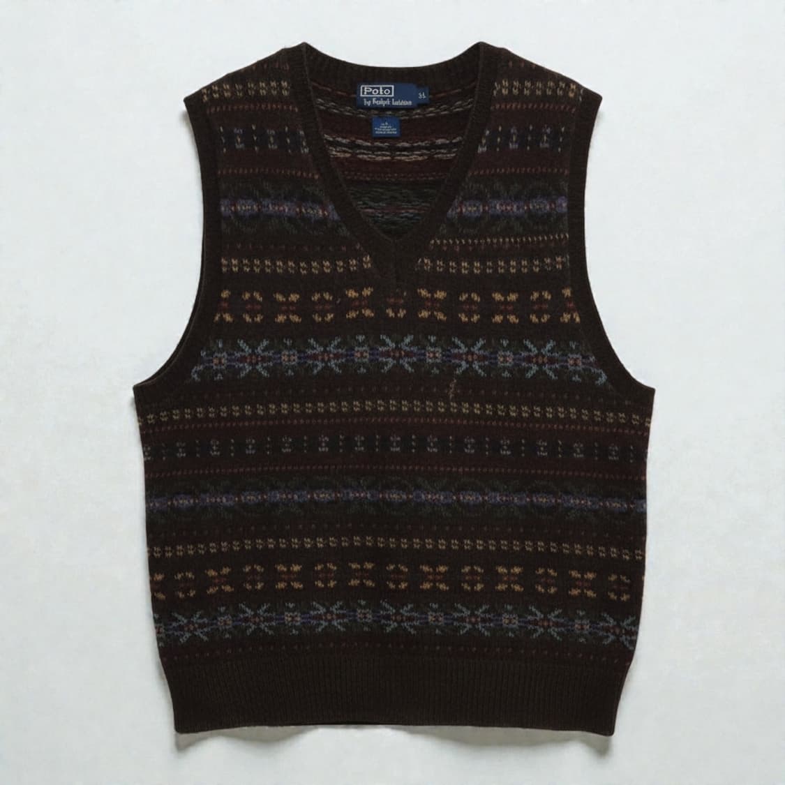 105)Polo 폴로 랄프로렌 페어아일 울 니트조끼 상품이미지1