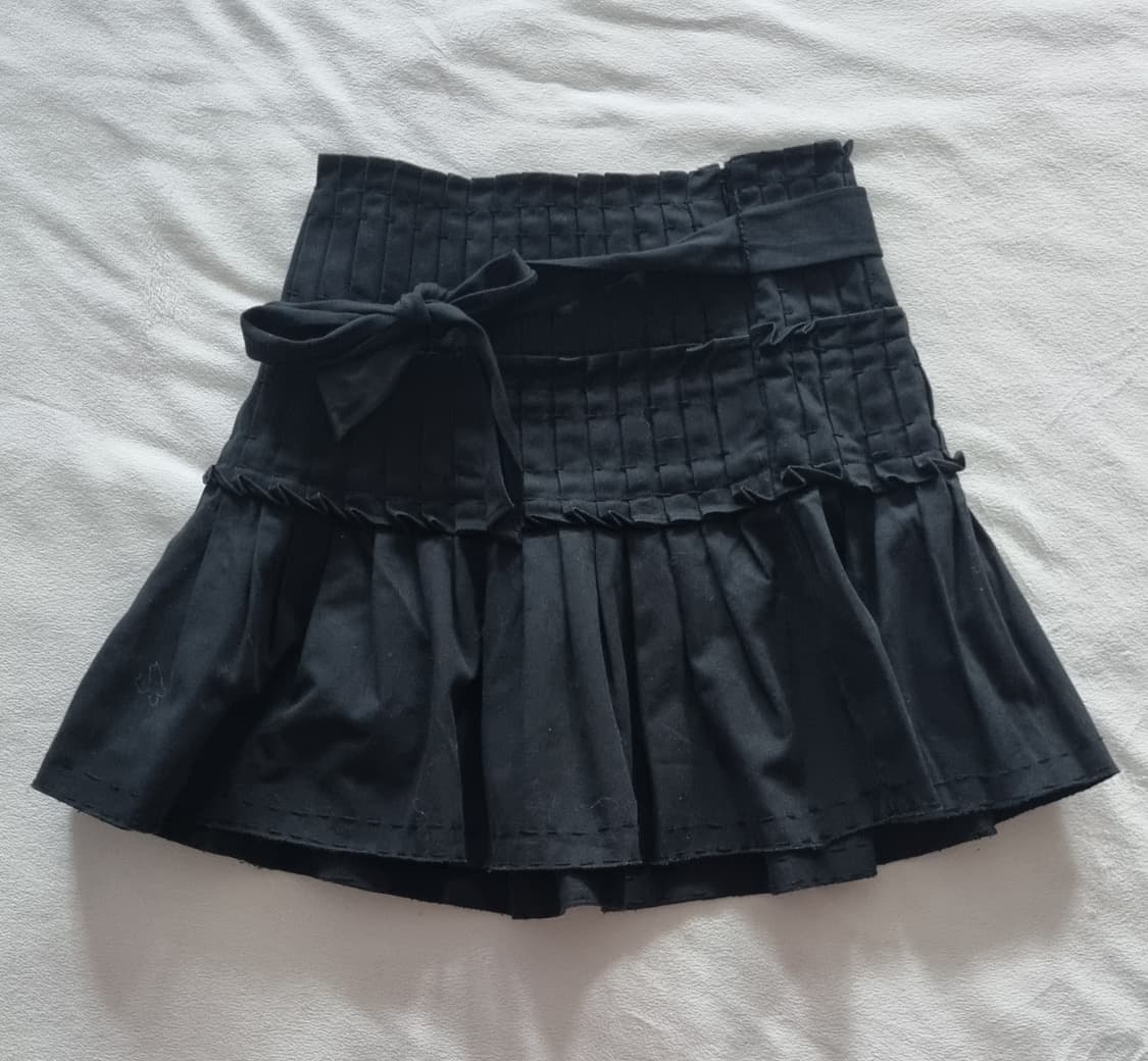 빈티지 아르마니 블랙 리본 스커트 상품이미지1