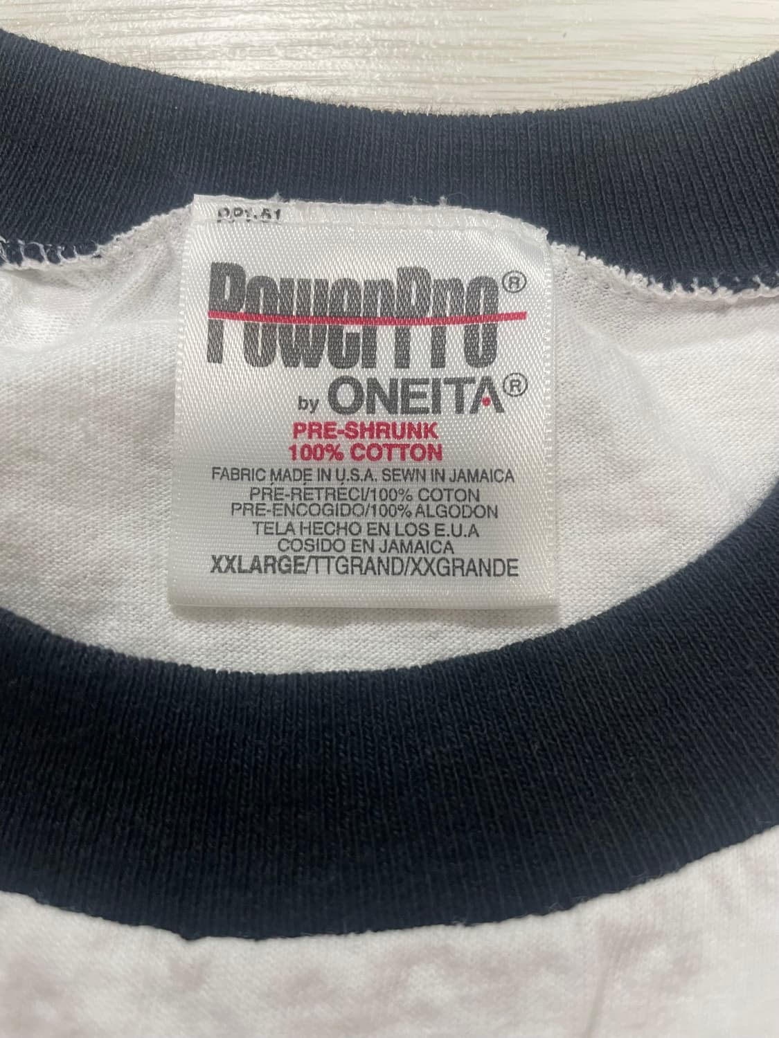 oneita 오네이타 made usa 링거티 빈티지 라그랑 반팔 XXL 상품이미지4