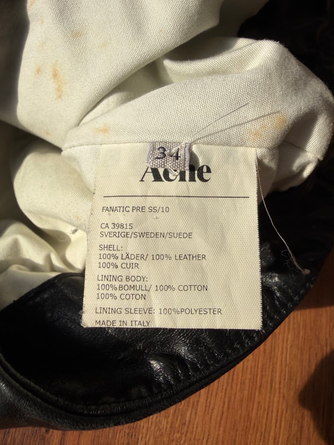 아크네 스튜디오 10SS 레더 자켓 상품이미지8