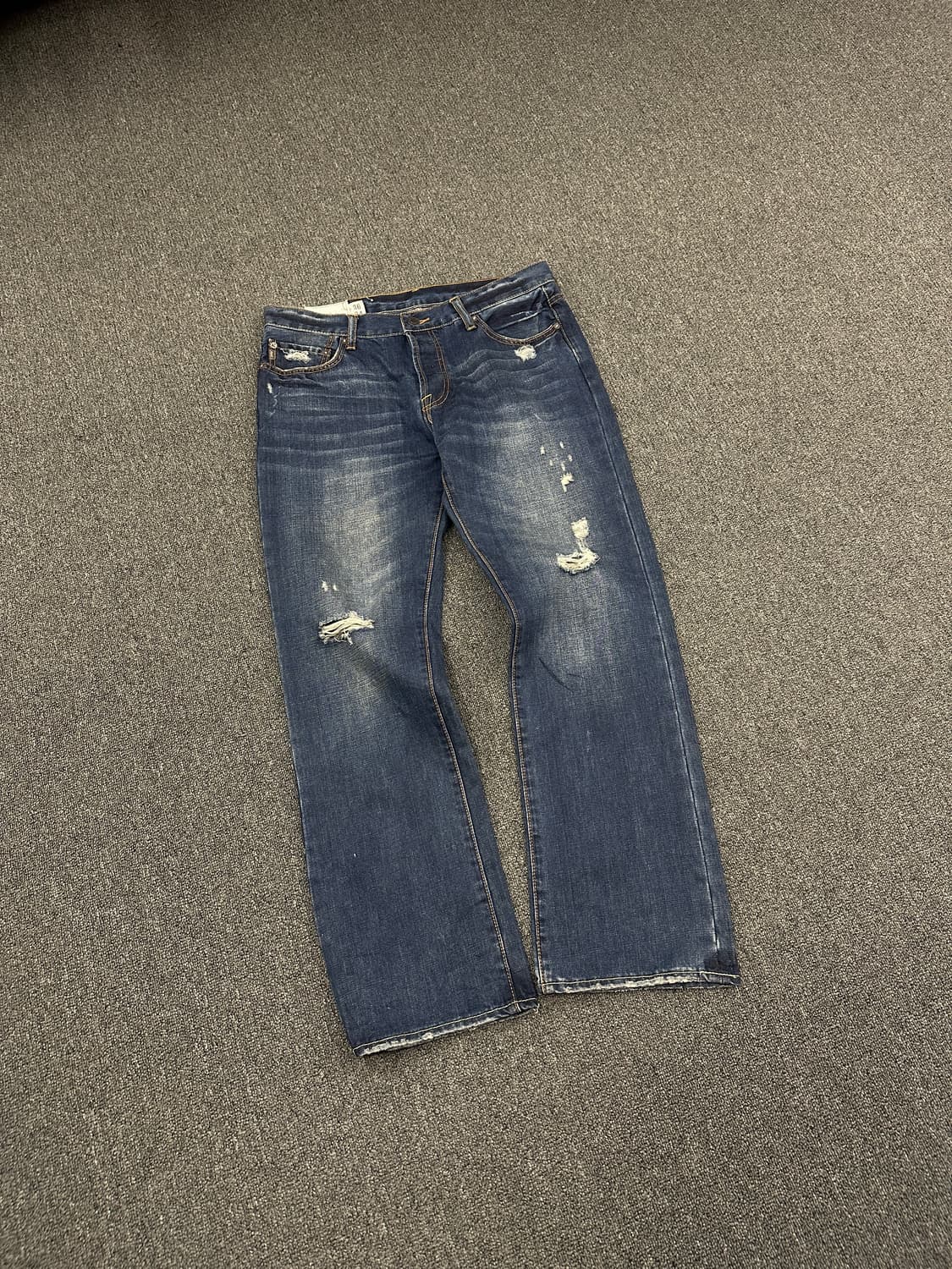 36) 아베크롬비 y2k 진청 와이드 데님팬츠 상품이미지6