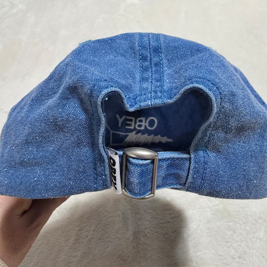 오베이 볼트 자수 데님 볼캡 상품이미지4
