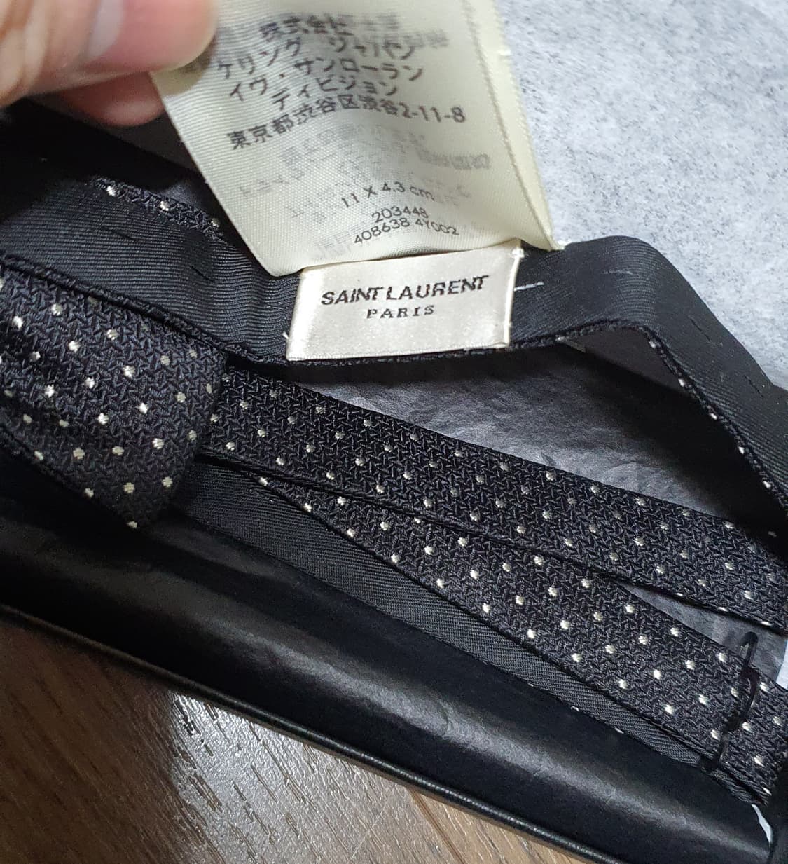 생로랑 16ss 서프시즌 폴카도트 보타이 상품이미지6