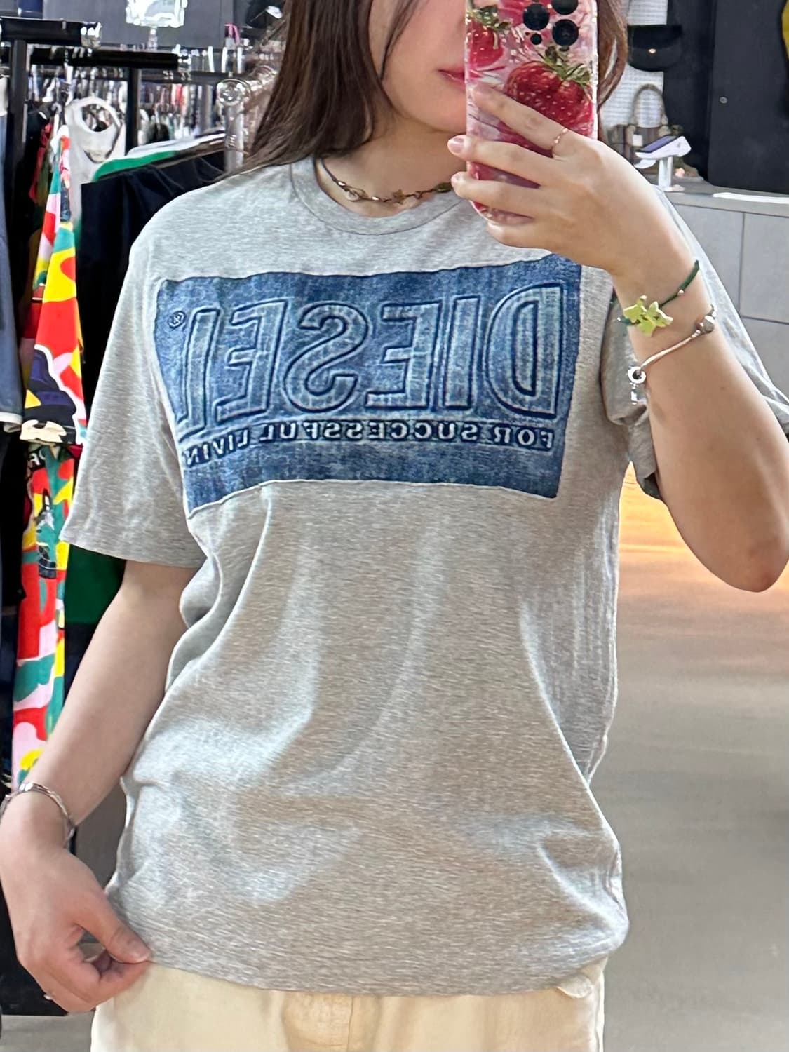 디젤(Diesel) 반팔 그레이 상품이미지2