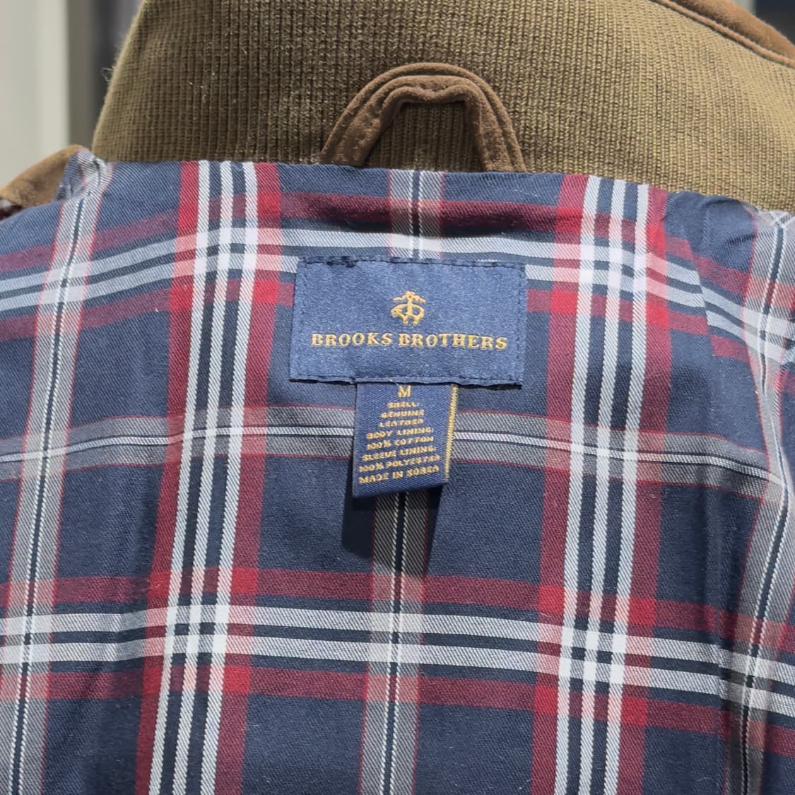 [새상품] 브룩스브라더스 염소가죽 스웨이드 집업 블루종 상품이미지10