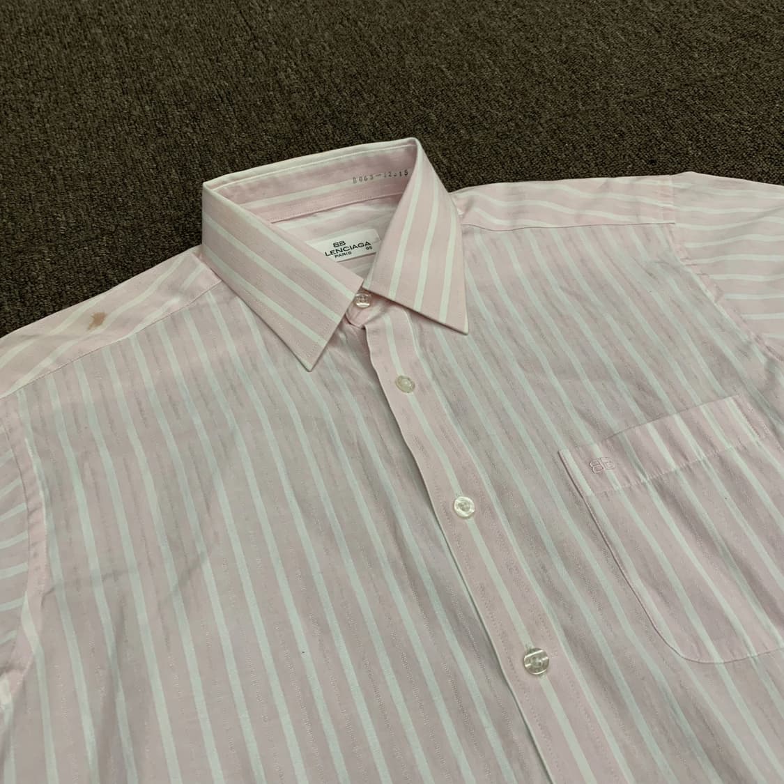 [M] 발렌시아가 스트라이프 하프셔츠 상품이미지1